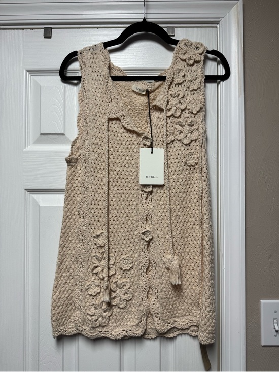 Spell Sweaters - Spell NWT Paradise Found Vest - Sand Dune - Size XS